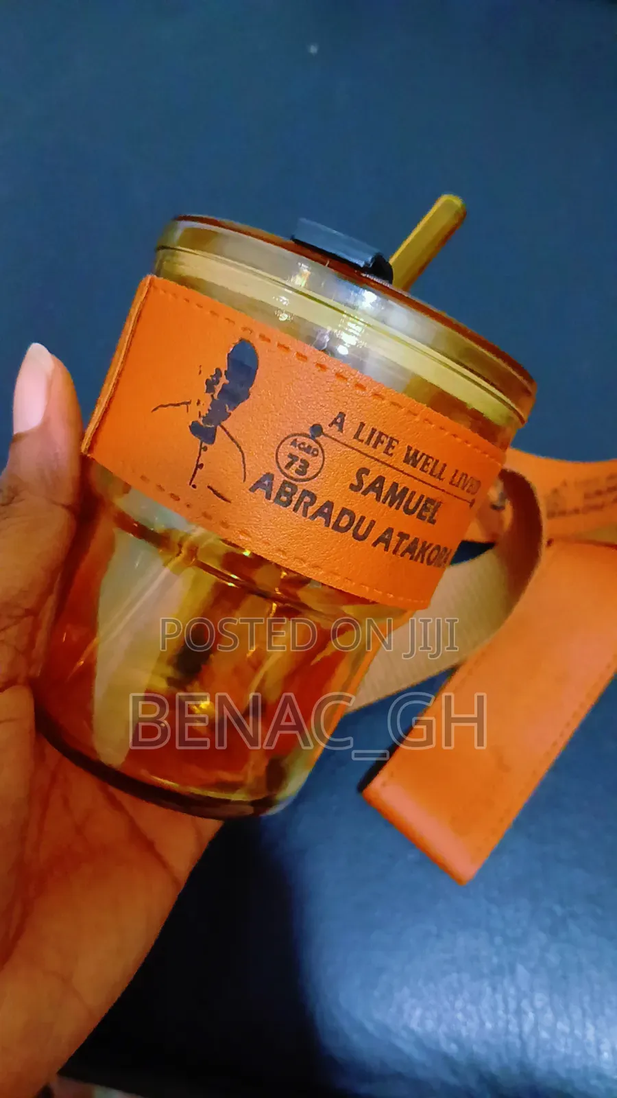 Souvenir Leather Glass Mug Printing