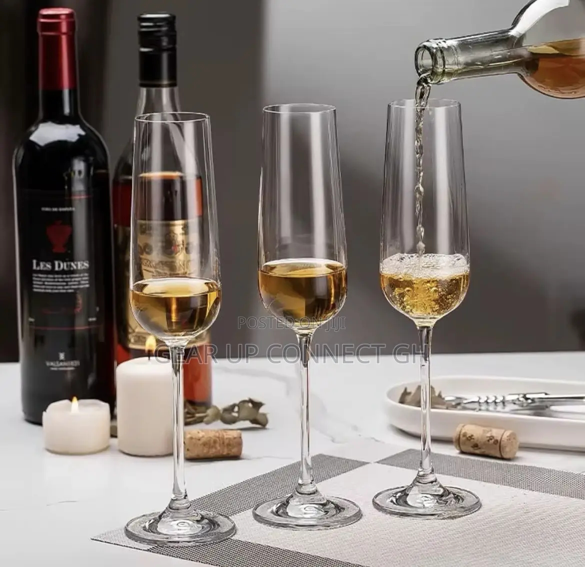6piece Crystal Champagne Glass