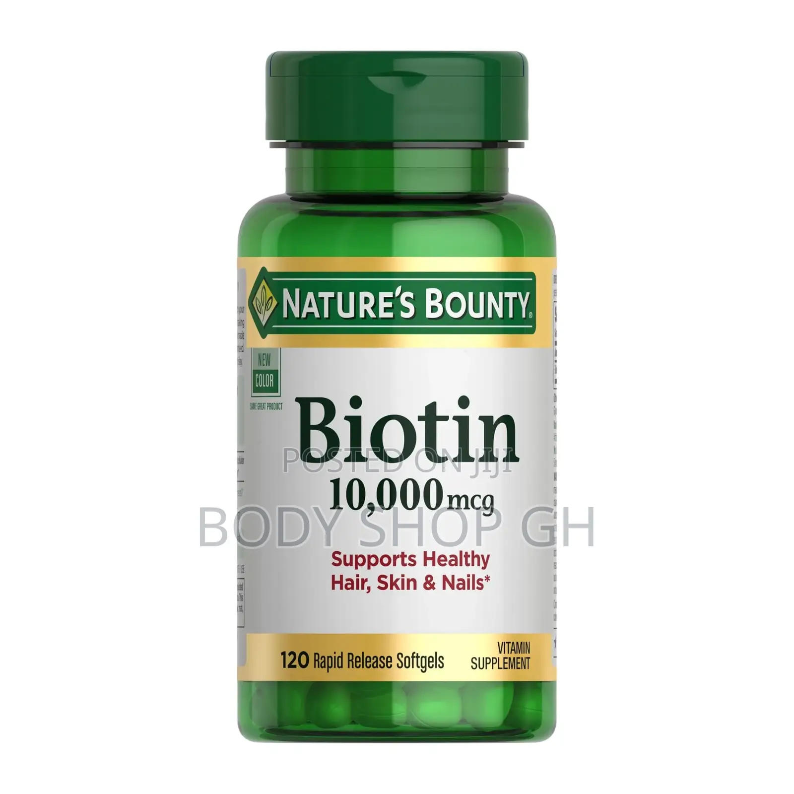 120 Softgel + 10,000 Mcg Nature's Bounty Biotin - Hair, Skin And Nails