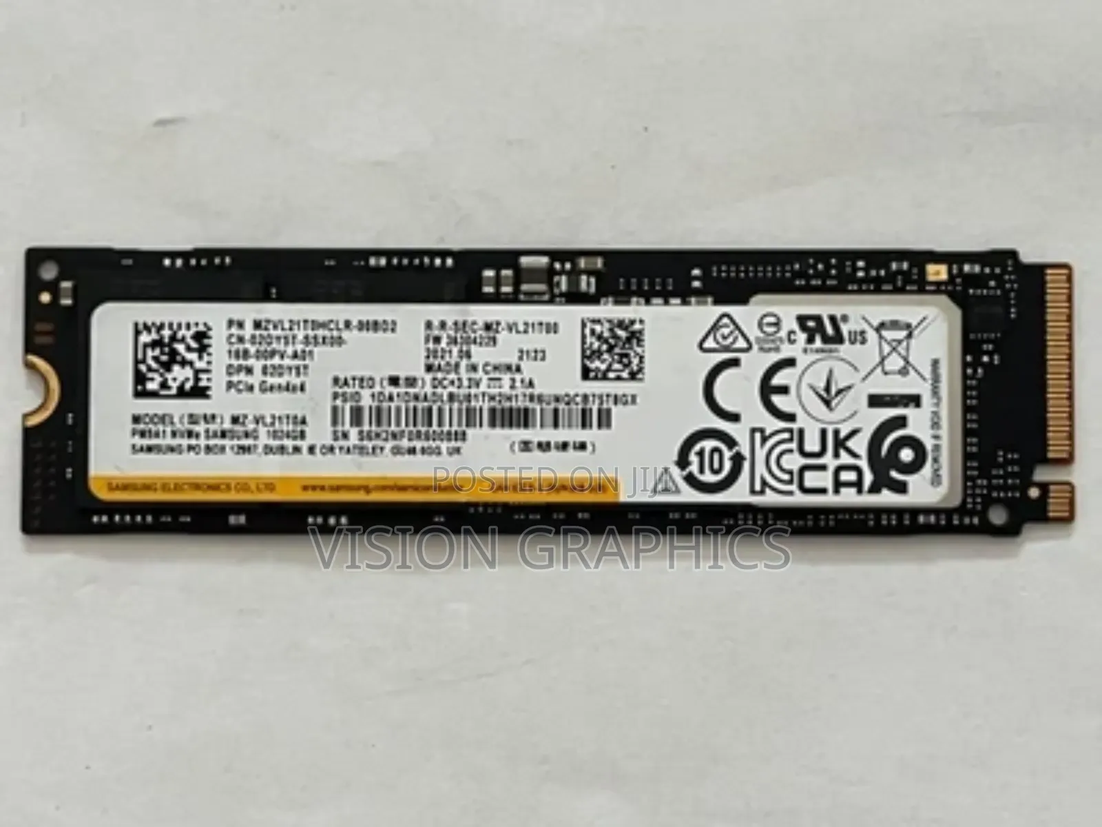Samsung Gaming Pm9a1 Pcie Gen4 1tb With Thermal Pads and Heatsink