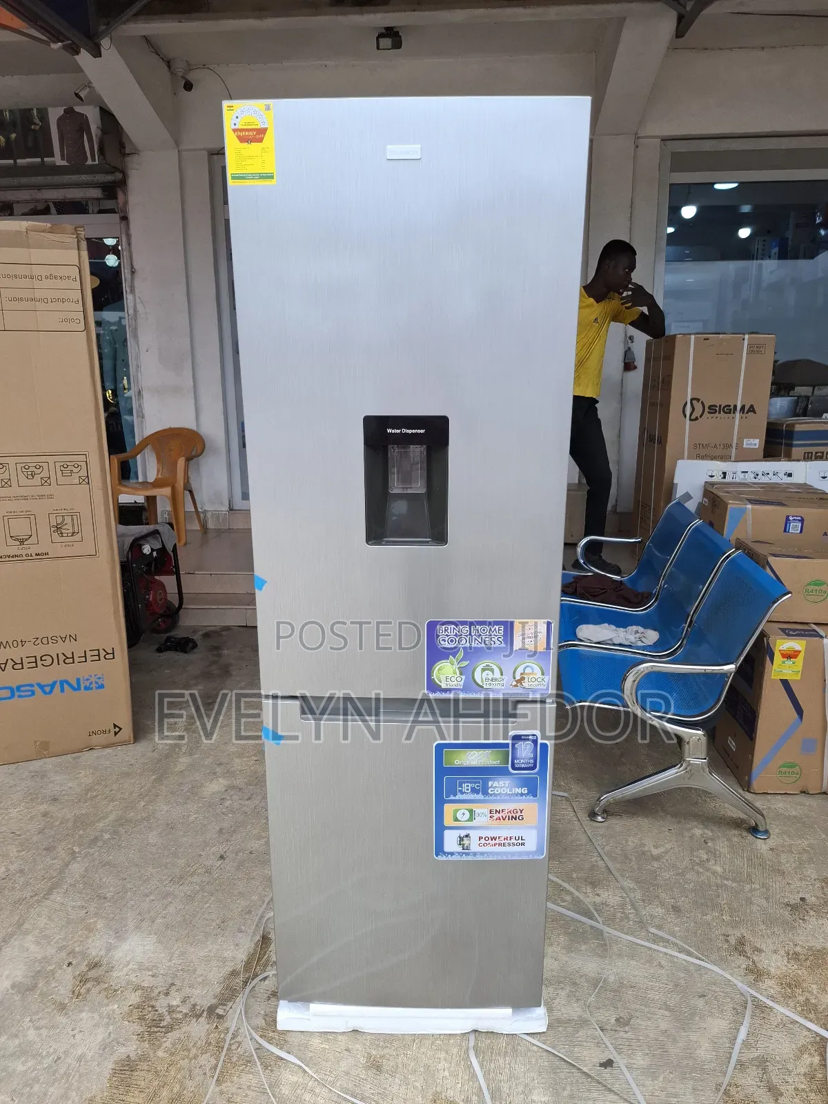 Nasco 309ltrs Down Freezer Double Door Fridge With Water Despenser