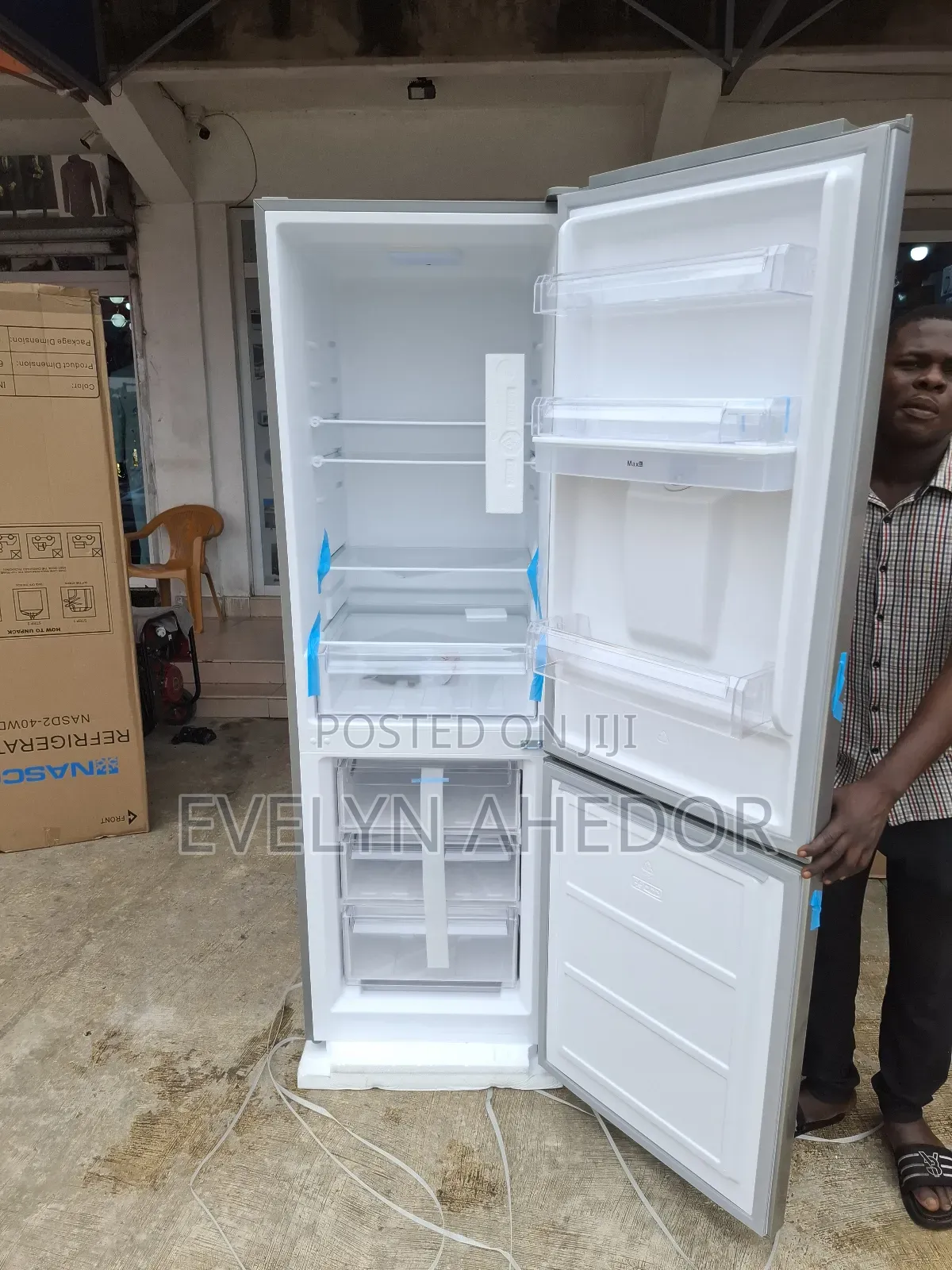 Nasco 309ltrs Down Freezer Double Door Fridge With Water Despenser
