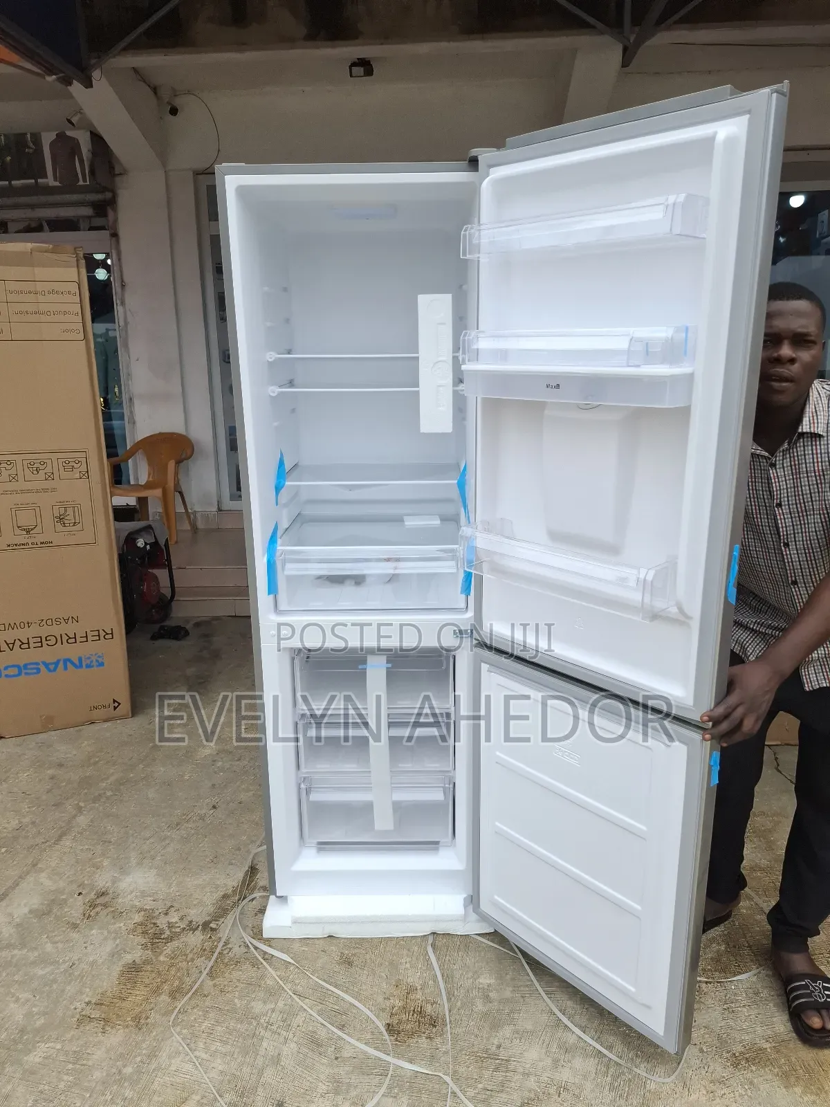 Nasco 309ltrs Down Freezer Double Door Fridge With Water Despenser