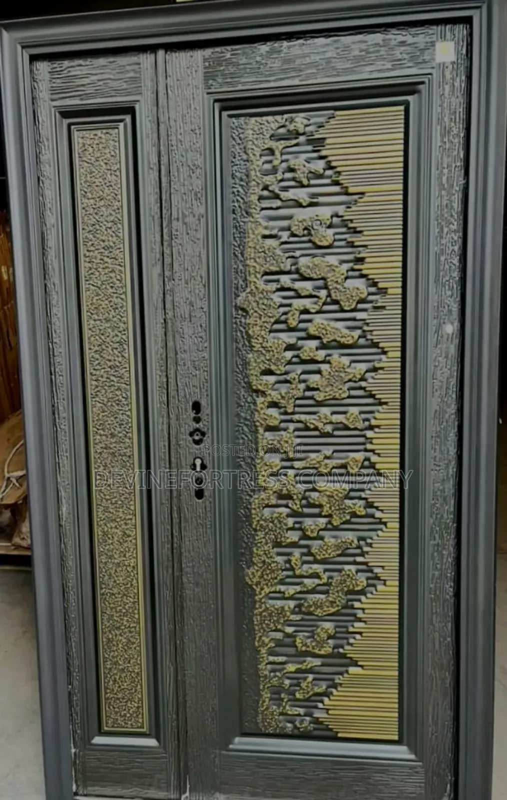 Quality Elegant Double Plate Security Door