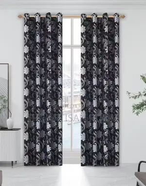 Noir Bloom Elegance Drapes