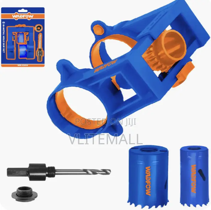 4pcs Door Lock Installation Hole Saw Set With Plastic Guide Wkj2404