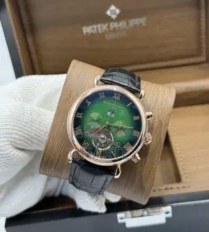 Patek Philippe Men's Mechanical Watch - Black Gray Strap