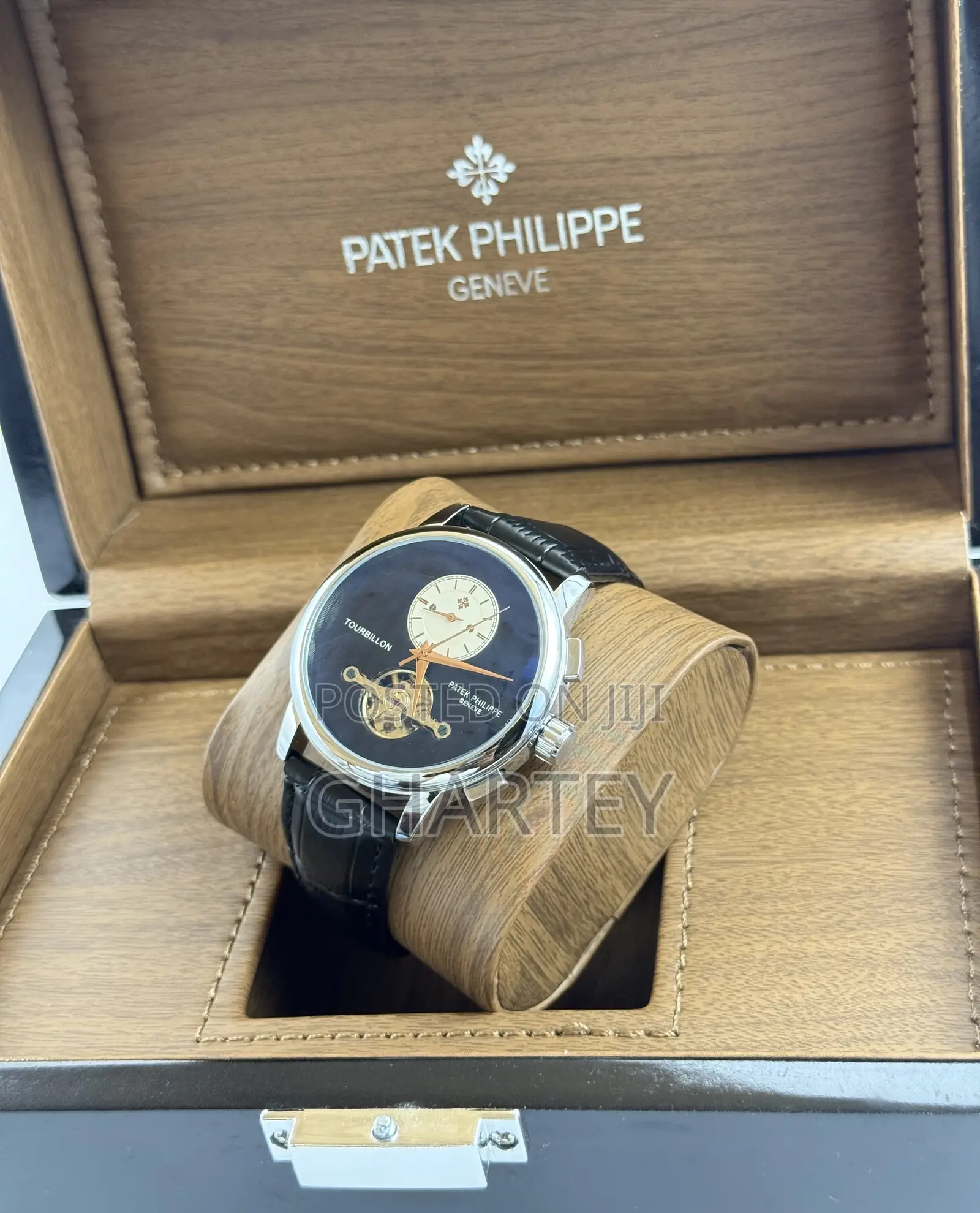 Patek Philippe Men's Mechanical Watch - Black Gray Strap