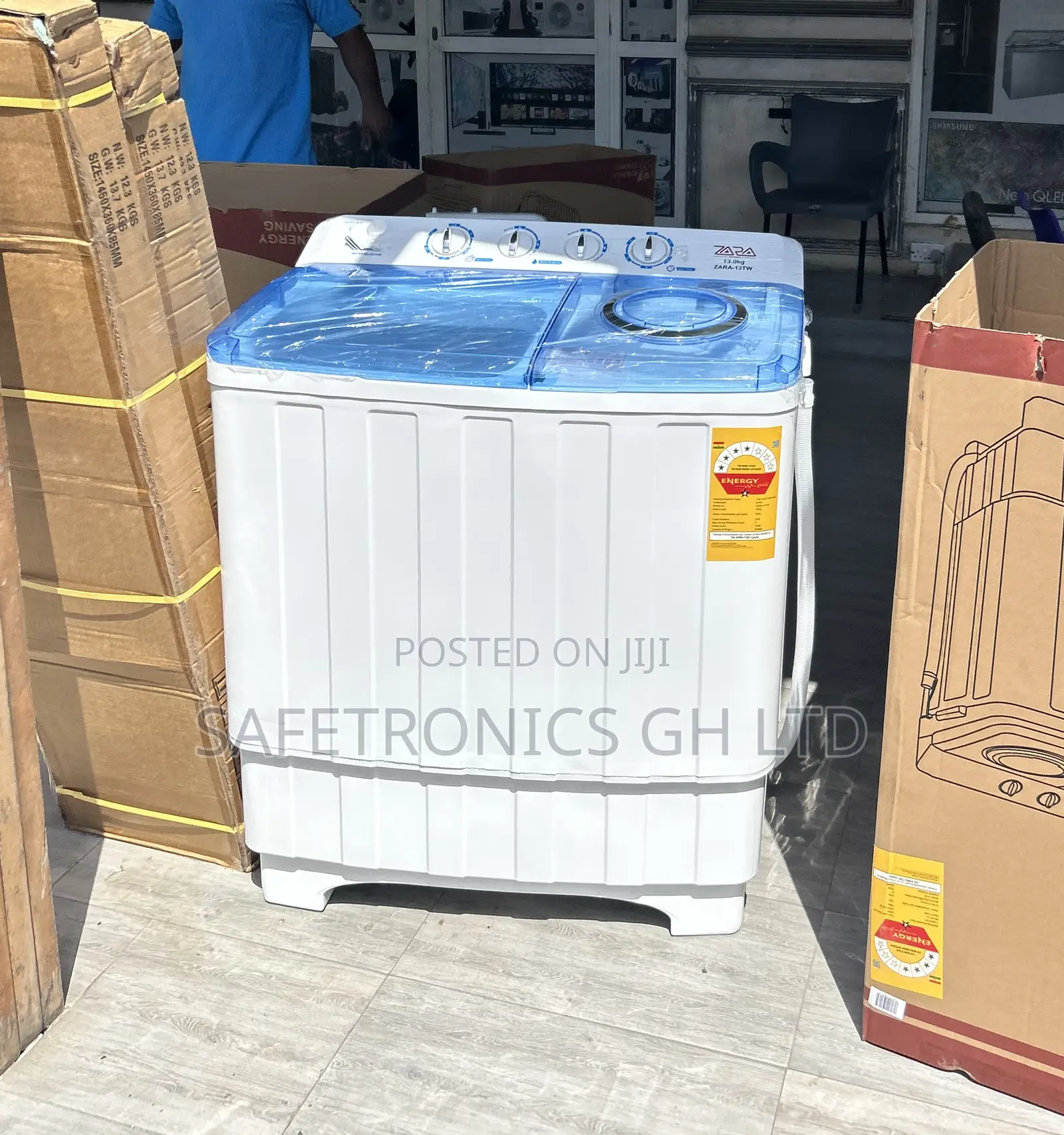 Premium White Zara 13kg Topload Semiautomatic Washingmachine