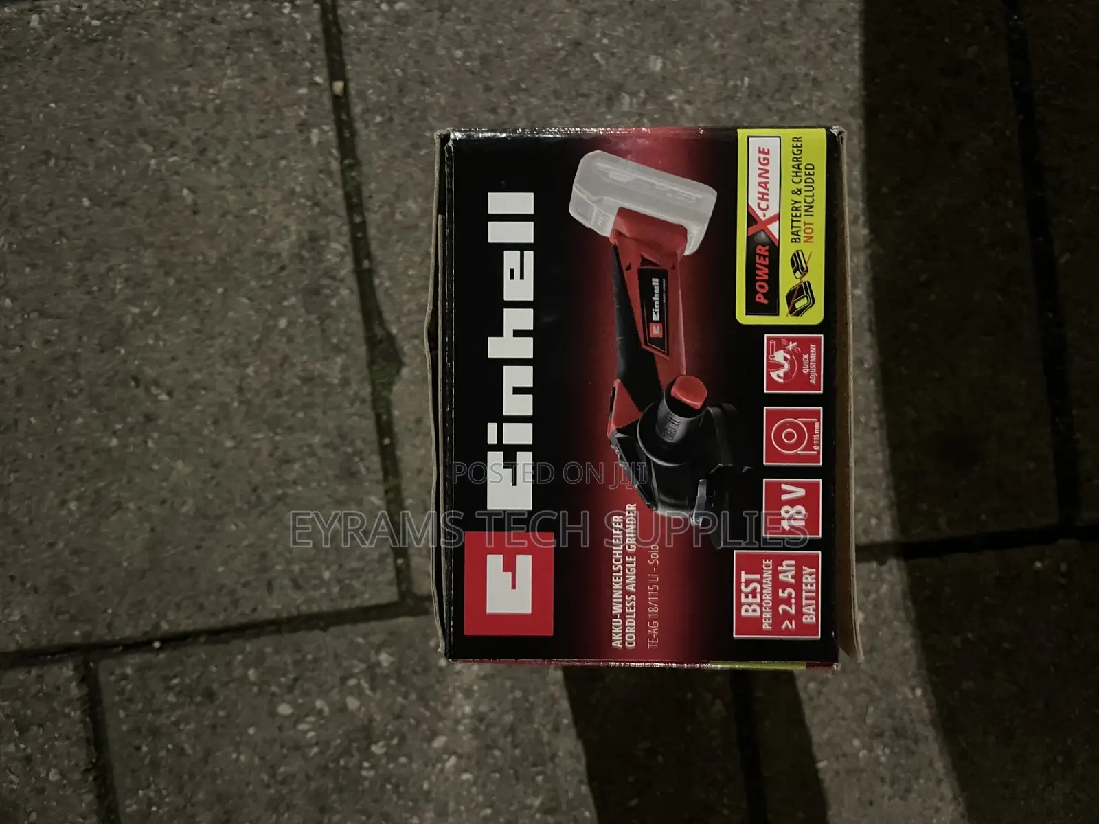 Einhell Cordless Angle Grinder + Battery + Charger