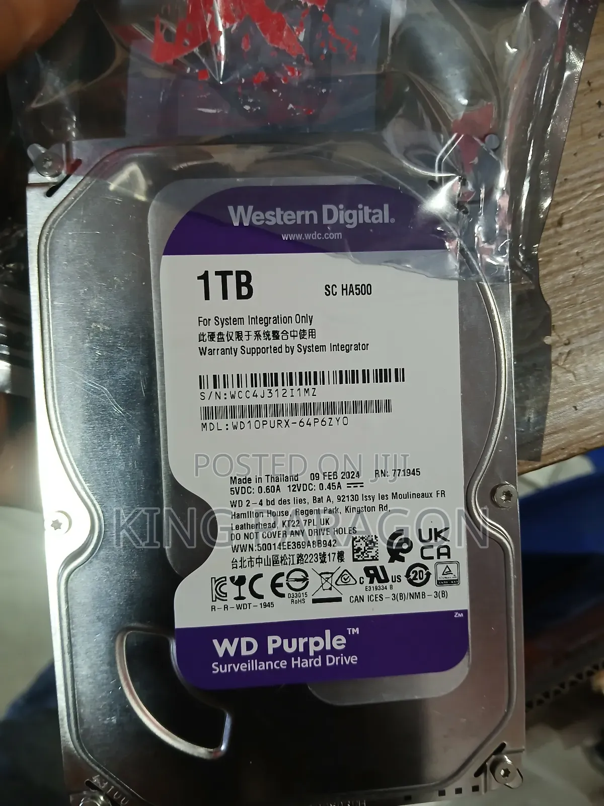 Hard Disk Drive (1tb) Surveillance