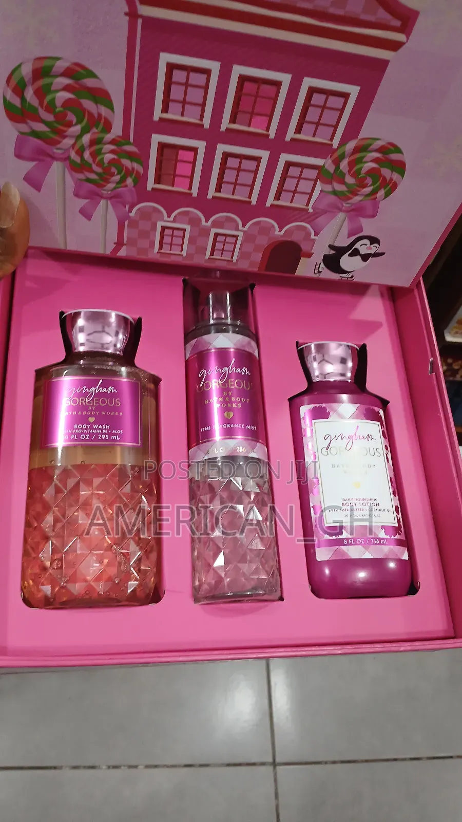 Gingham Bath and Body Works Set ( Wash, Spray, Lotion)