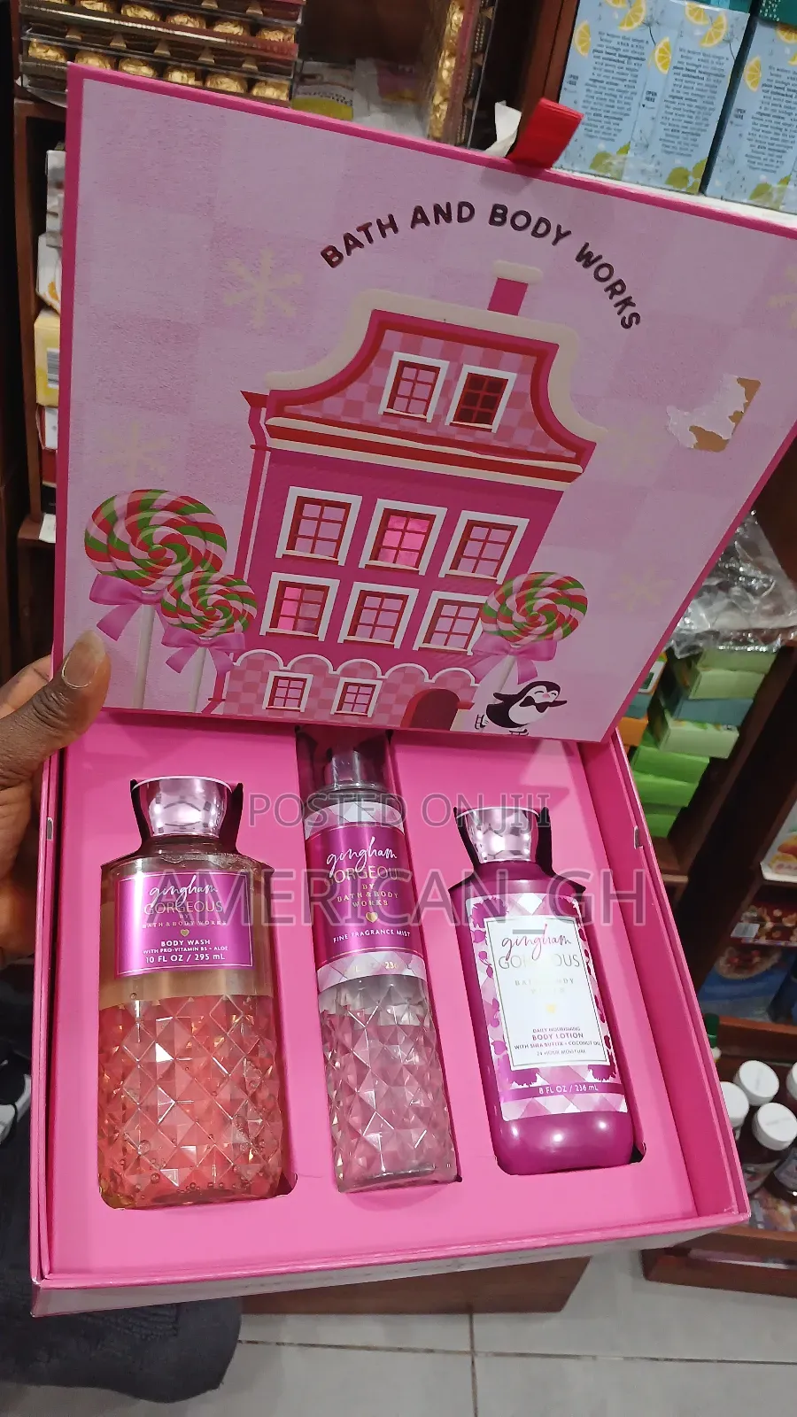 Gingham Bath and Body Works Set ( Wash, Spray, Lotion)