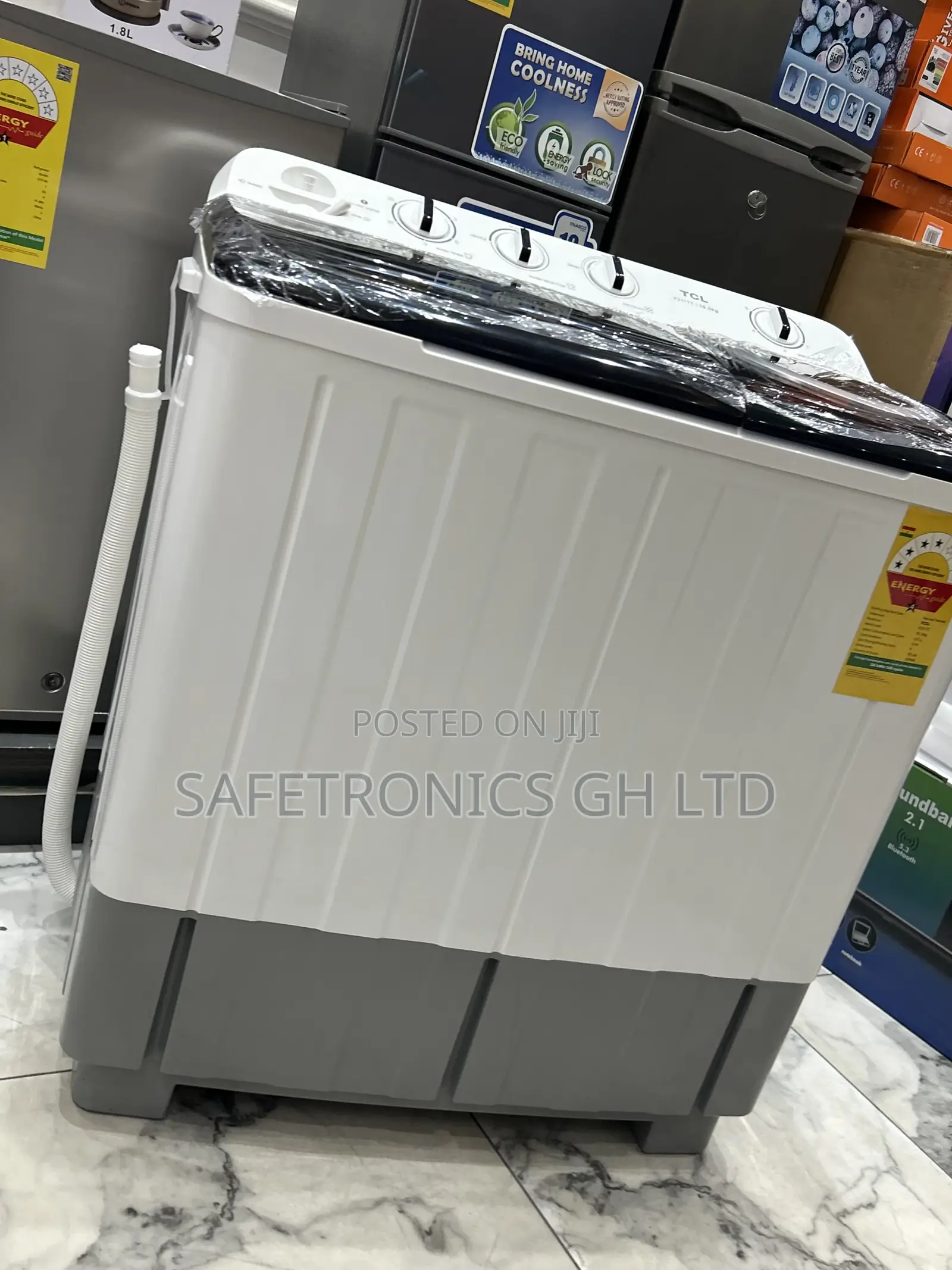 Perfect New 11kg Semiautomatic TCL White/Grey Washingmachine