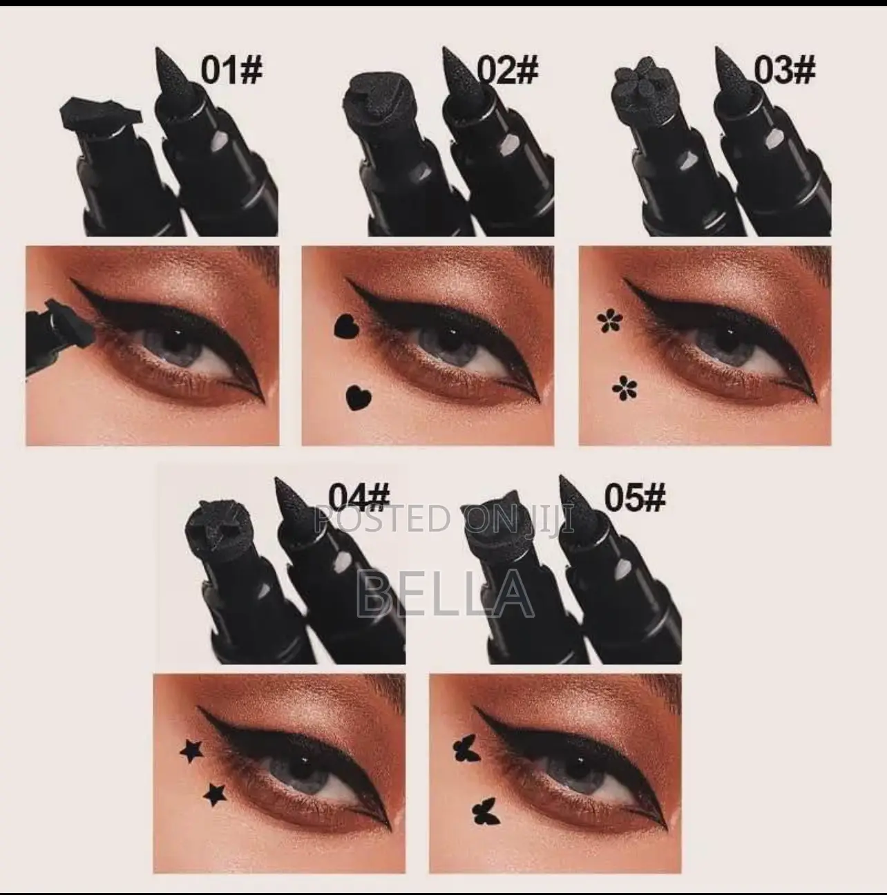 2in 1 Butterfly Seal Eyeliner Pen Star Moon Stamp