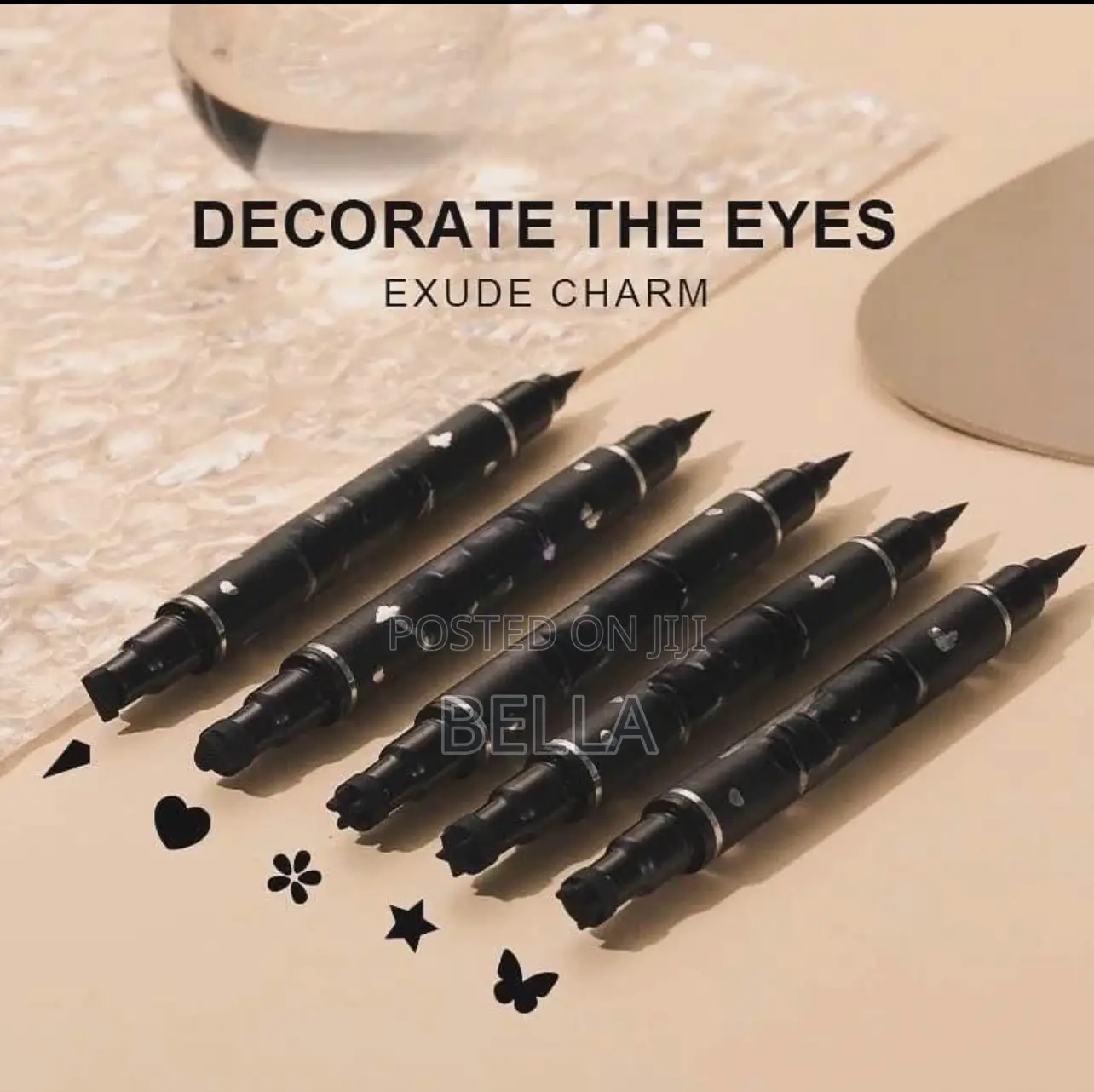 2in 1 Butterfly Seal Eyeliner Pen Star Moon Stamp