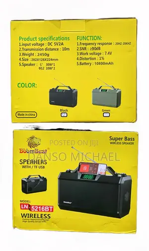 Boombest Bluetooth Speaker Ln-5216bt