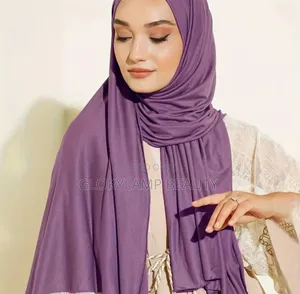 Elegant Plain Chiffon Hijab Scarf - White - Lightweight Breathable