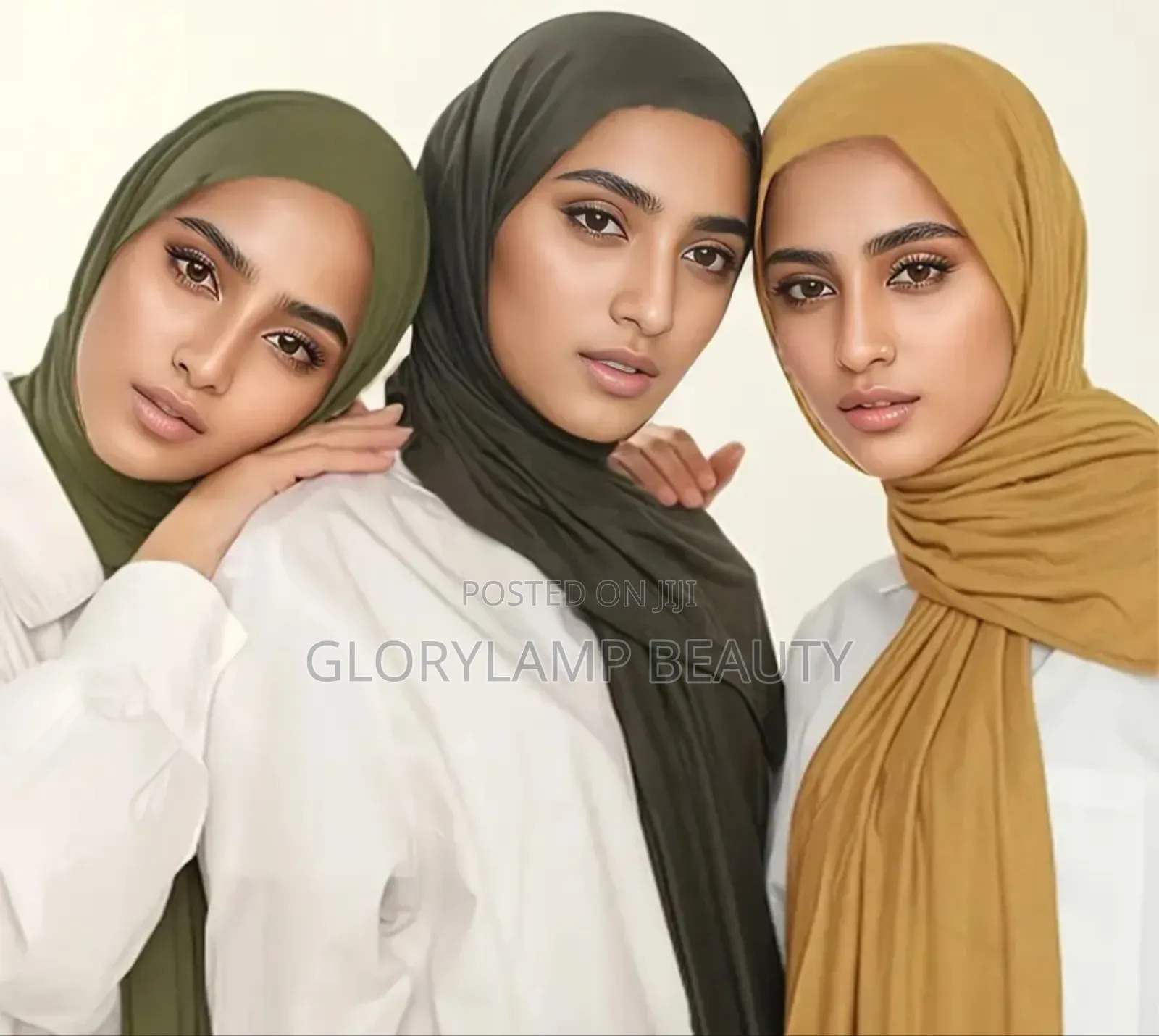 Elegant Plain Chiffon Hijab Scarf - White - Lightweight Breathable