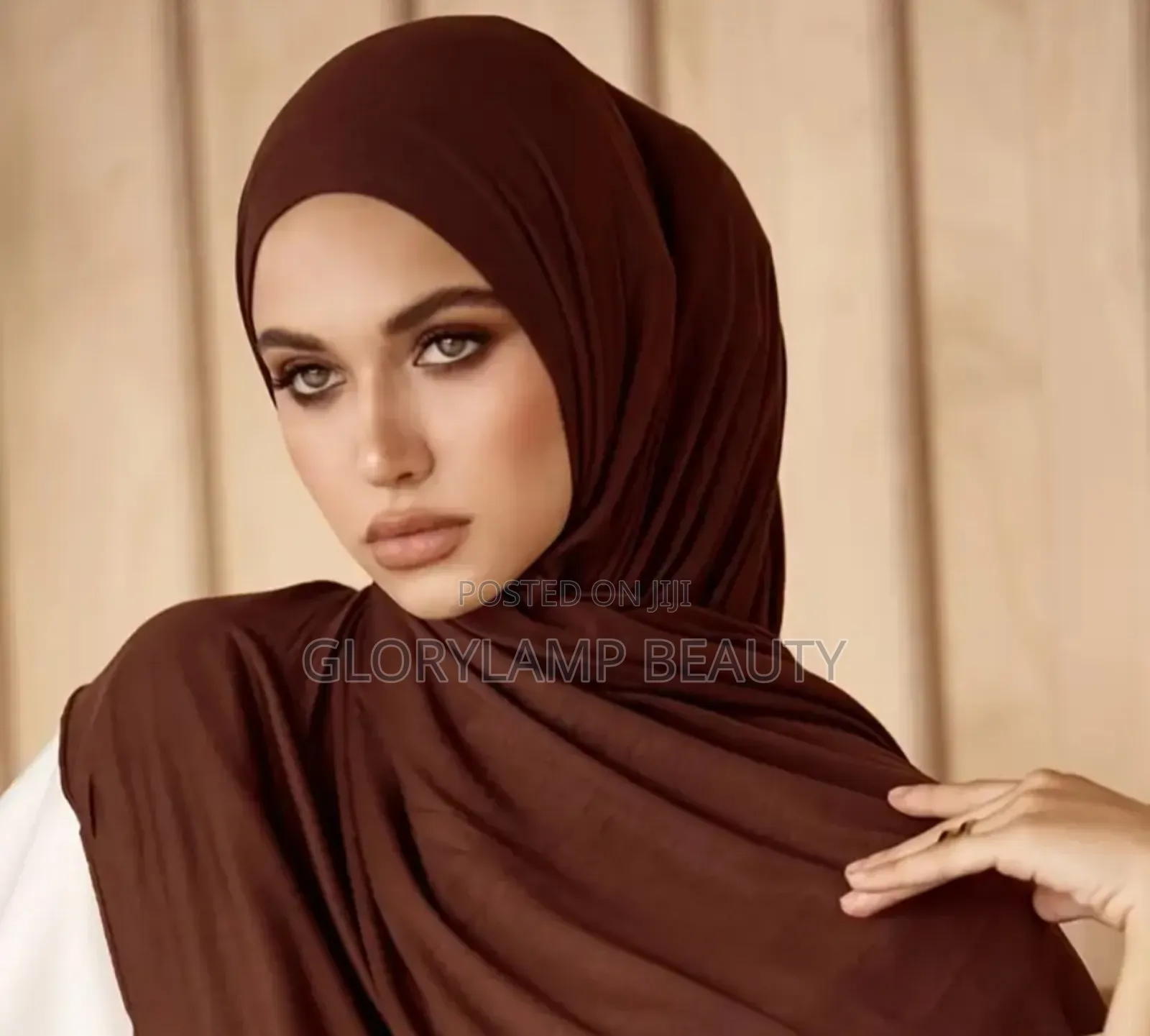 Elegant Plain Chiffon Hijab Scarf - White - Lightweight Breathable