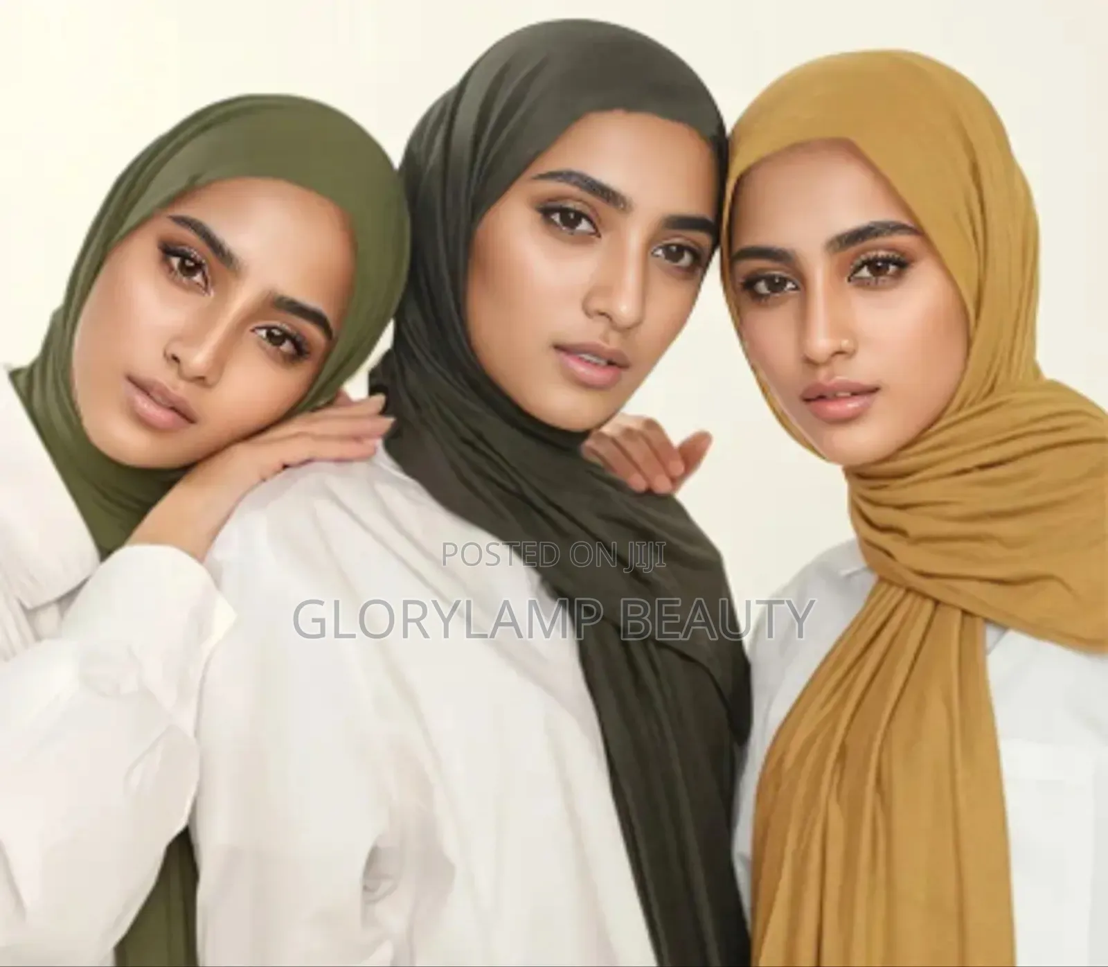 Elegant Plain Chiffon Hijab Scarf - White - Lightweight Breathable