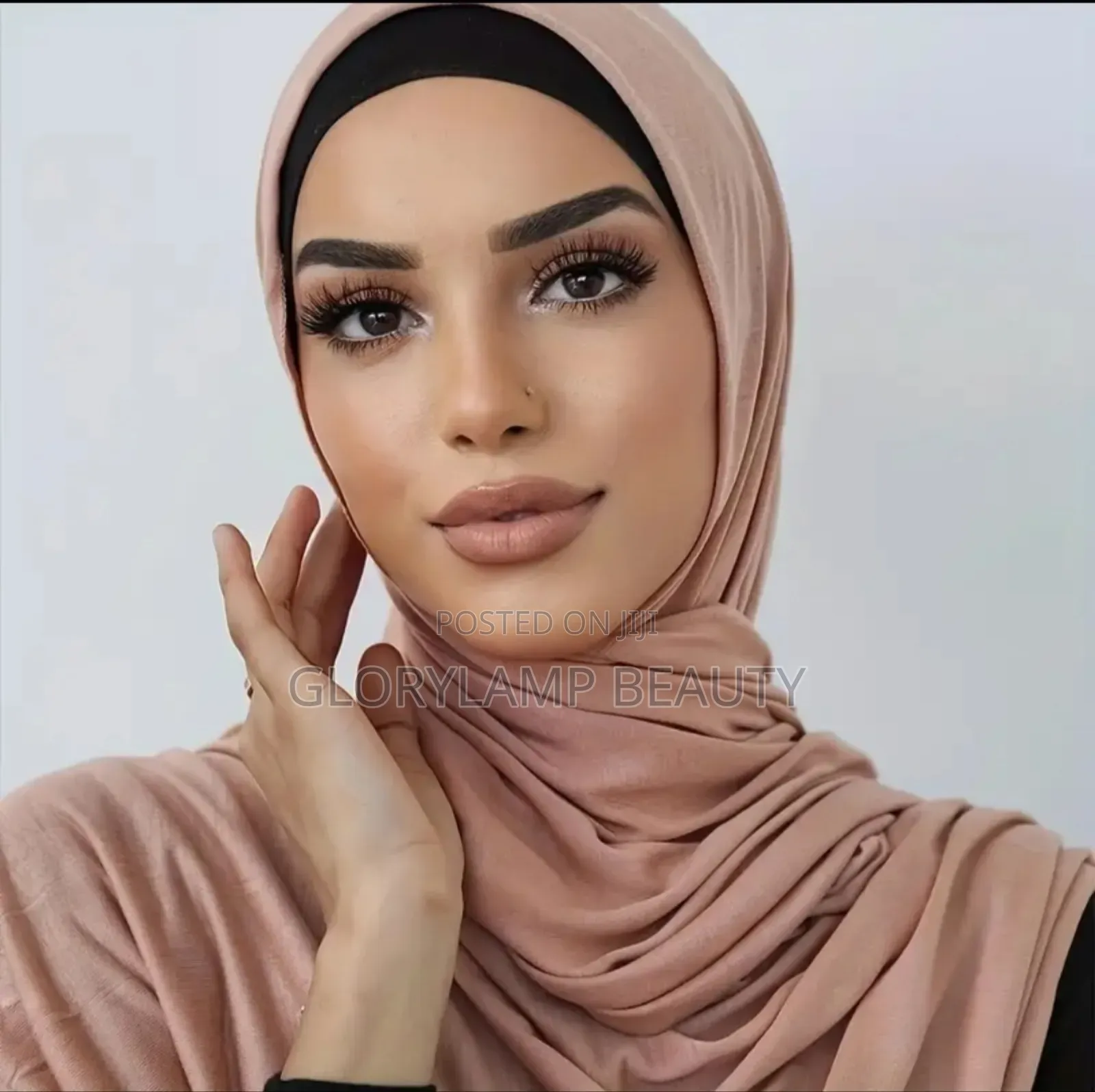 Elegant Plain Chiffon Hijab Scarf - White - Lightweight Breathable
