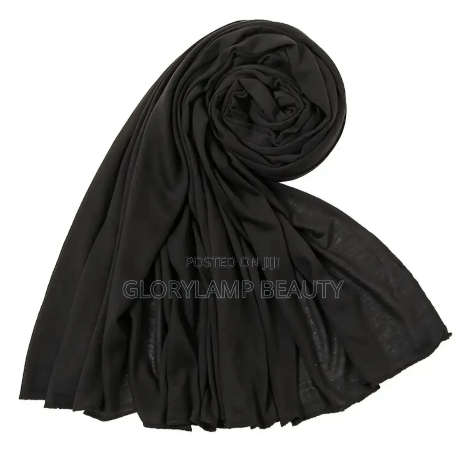 Elegant Plain Chiffon Hijab Scarf - White - Lightweight Breathable