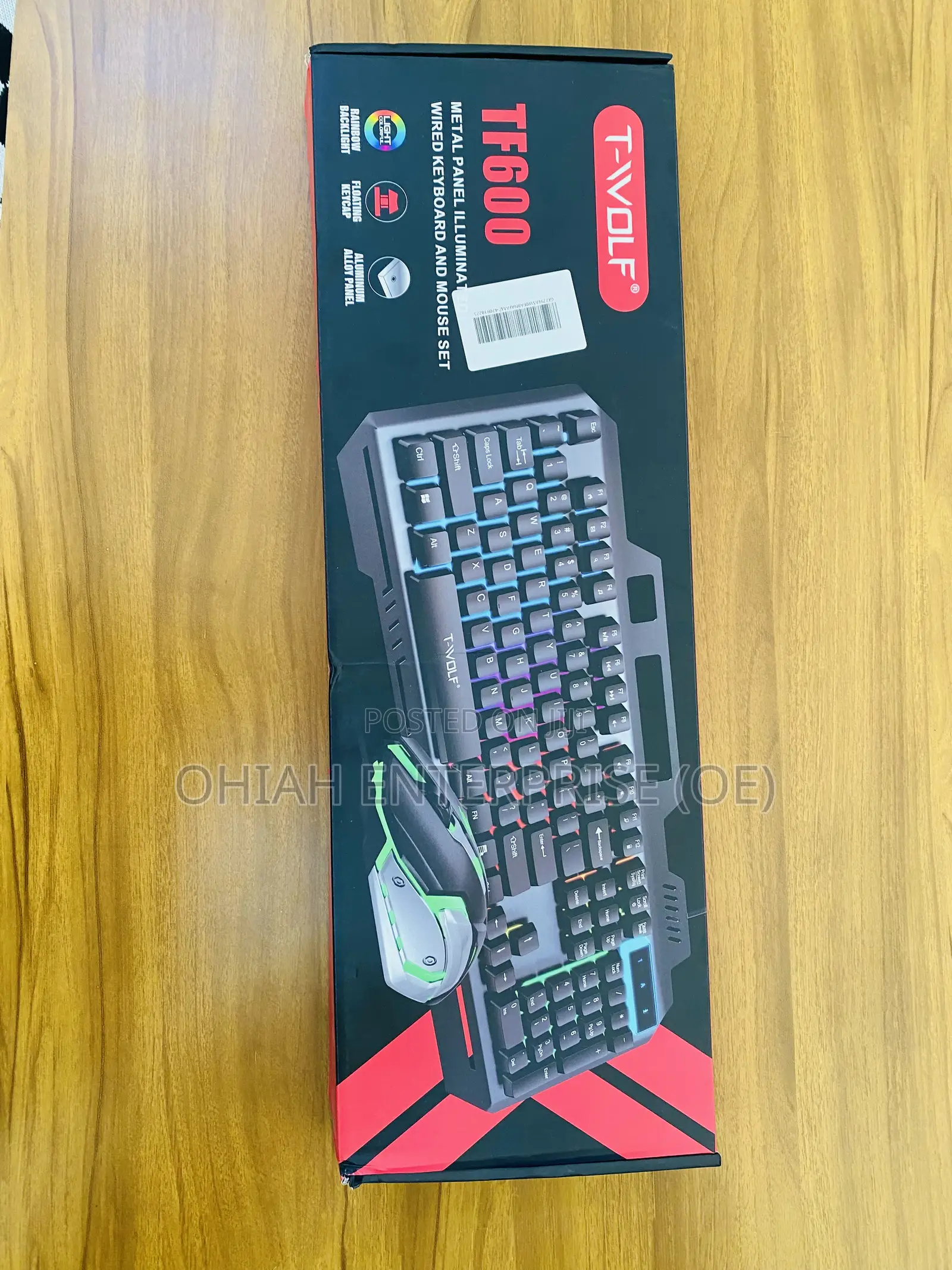 Brand New Rugged Gamers Keyboard Mouse With Rainbow Colors Backlight
