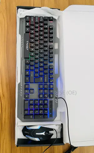 Brand New Rugged Gamers Keyboard Mouse With Rainbow Colors Backlight