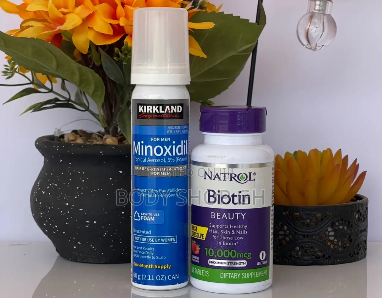 Kirkland Foam + Natrol Biotin [10,000 MCG ] - Strawberry Flavor