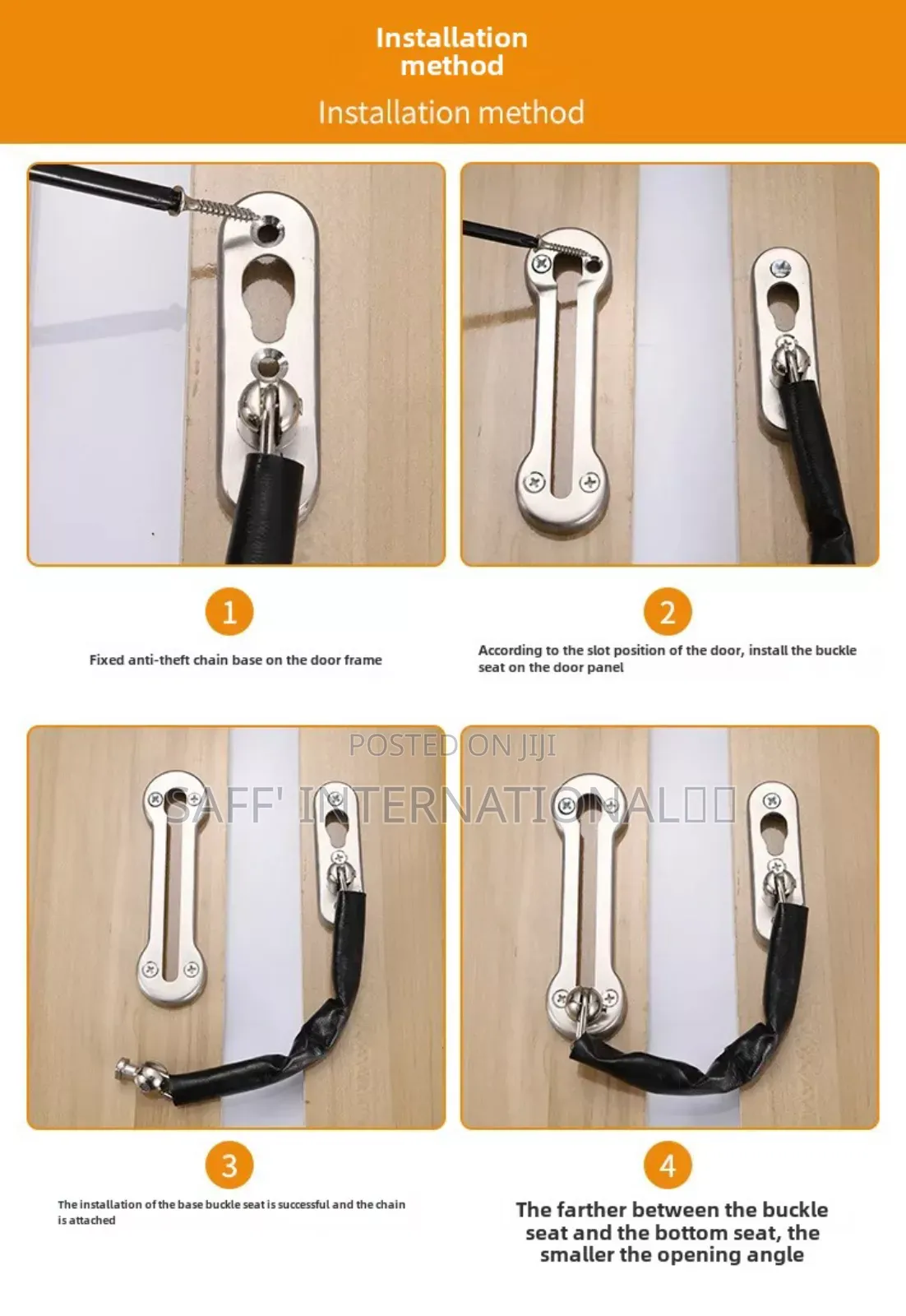 ☆Top Quality Strong Security Heavy Duty Safety Guard Door Chain Locks☆