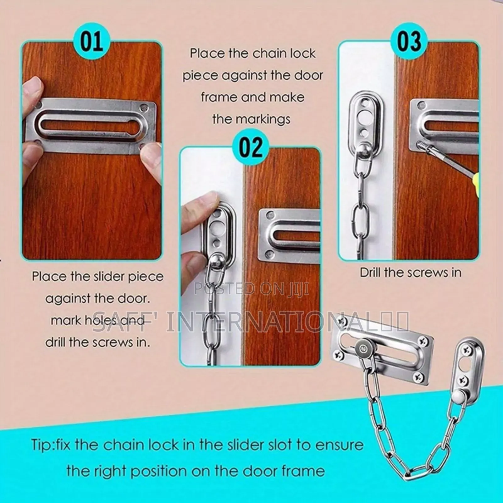 ☆Top Quality Strong Security Heavy Duty Safety Guard Door Chain Locks☆