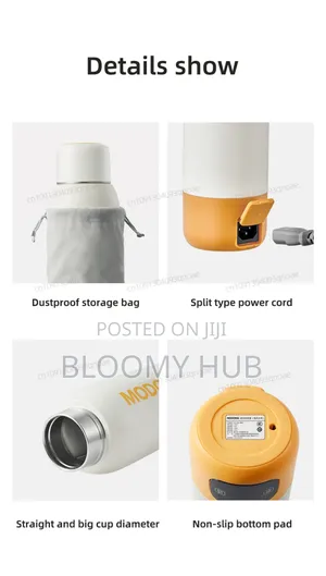 Modong Portable Electric Kettle Flask / Thermos Style Cup Stainless