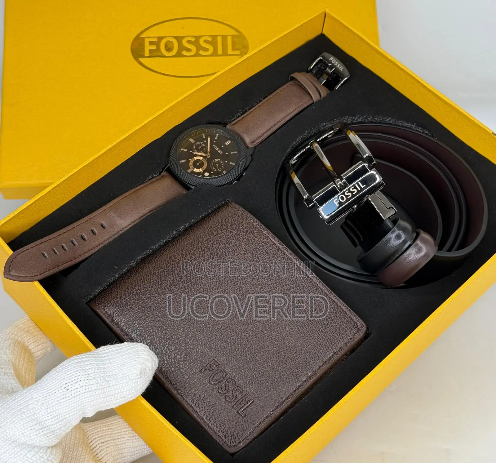 Men’S Watch + Wallet + Belt Gift Set, Men’S Gift Birthday