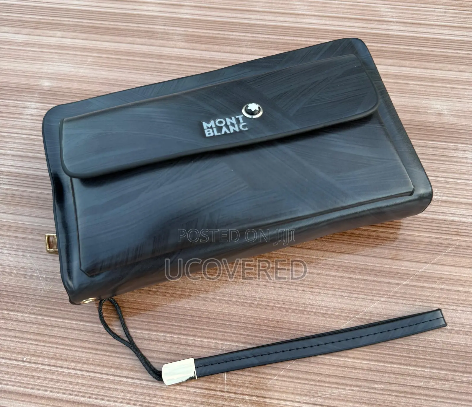 Montblanc Men’S Leather Small Clutch Bag / Cell Phone Holster