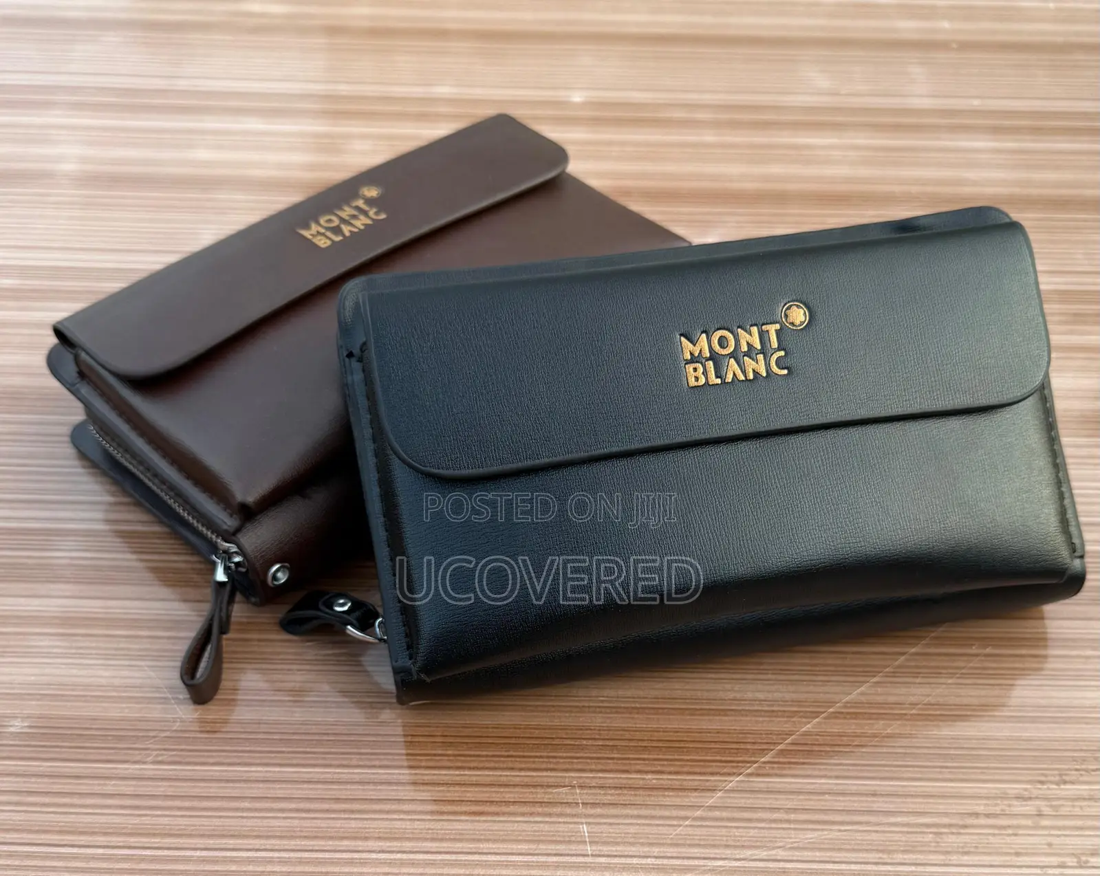 Montblanc Men’S Leather Small Clutch Bag / Cell Phone Holster