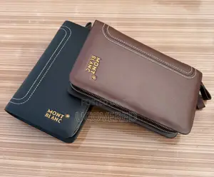 Montblanc Men’S Leather Small Clutch Bag / Cell Phone Holster