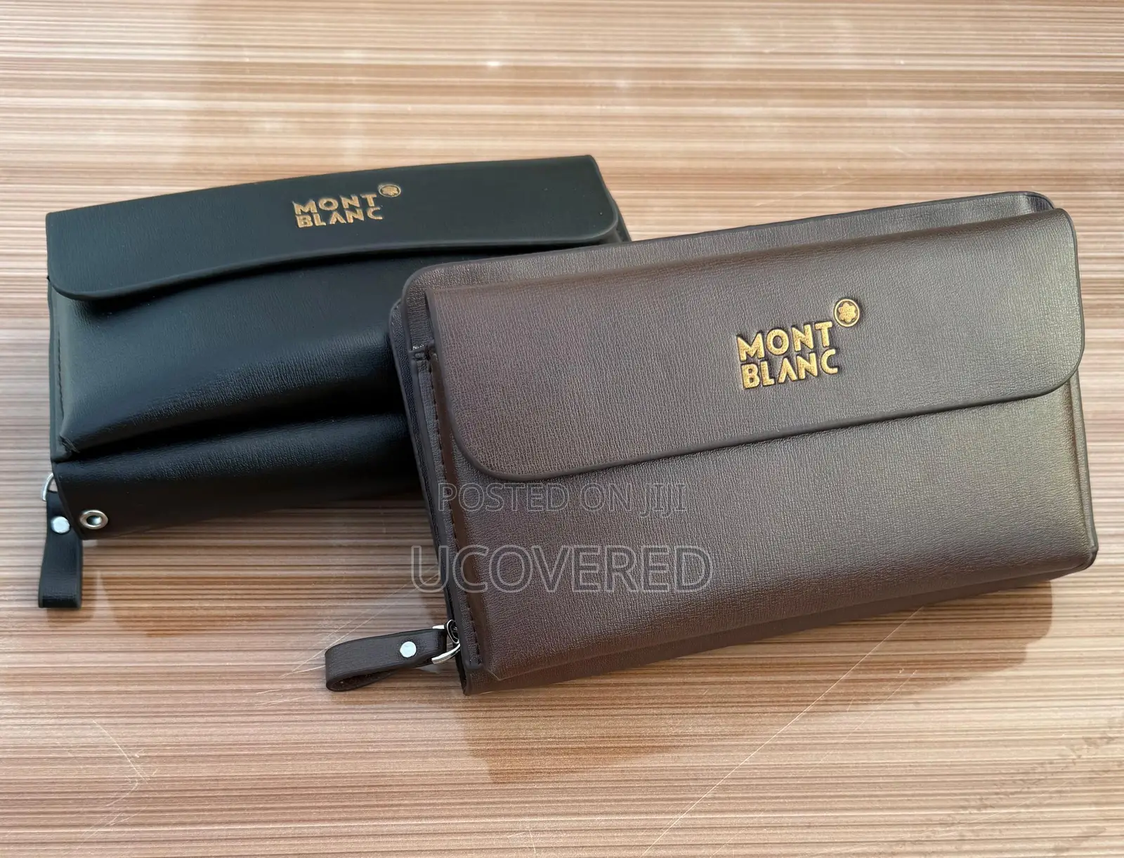 Montblanc Men’S Leather Small Clutch Bag / Cell Phone Holster