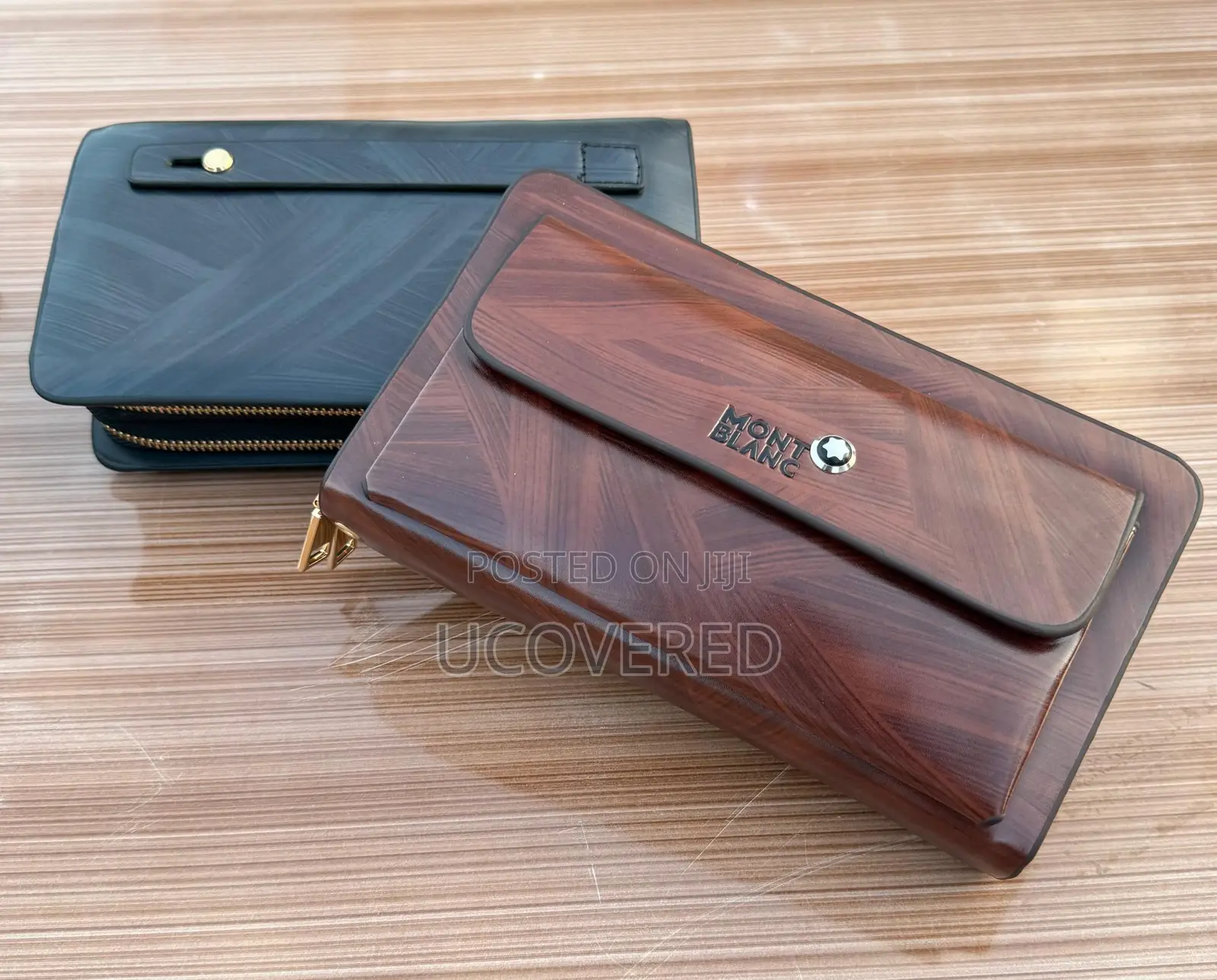 Montblanc Men’S Leather Small Clutch Bag / Cell Phone Holster