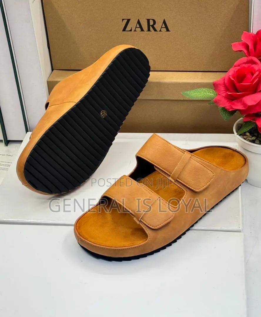 Zara Brown Men Slippers