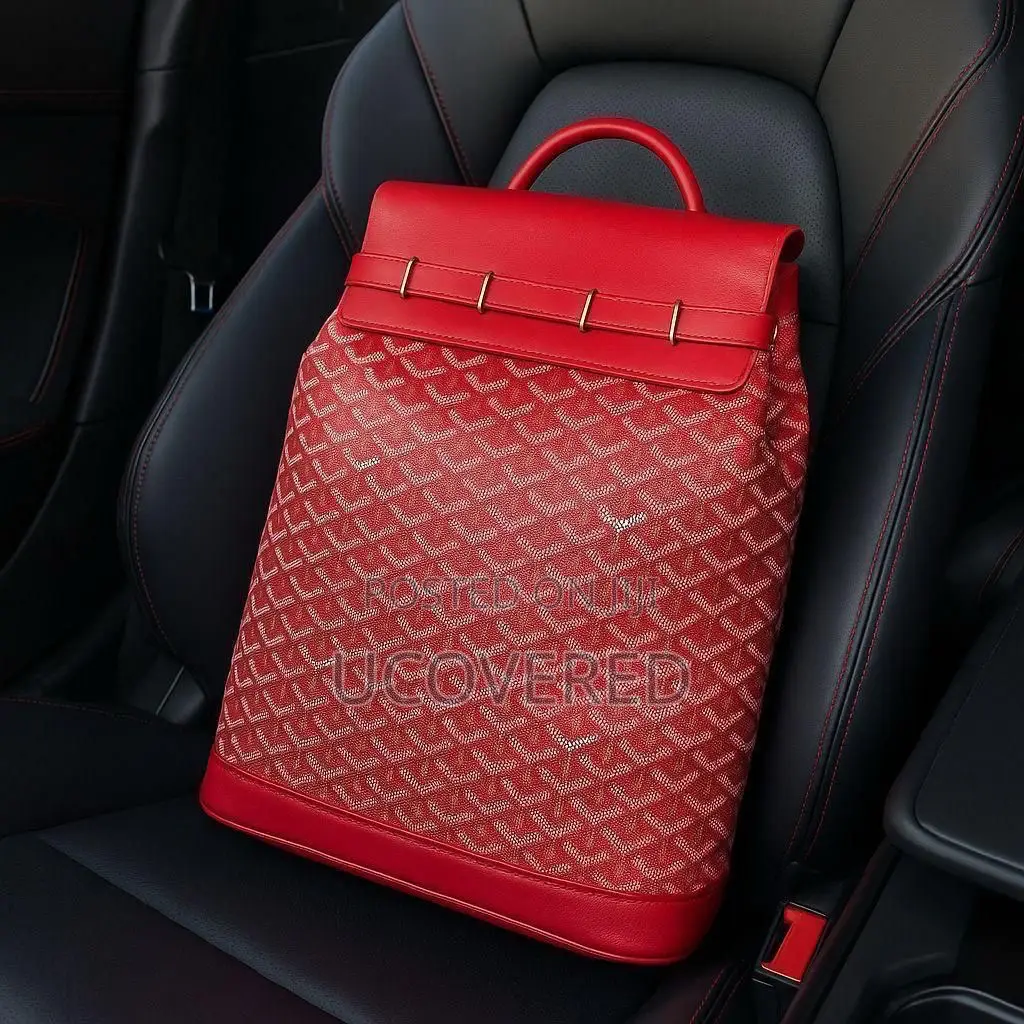 Goyard Leather Solid Waterproof Backpacks
