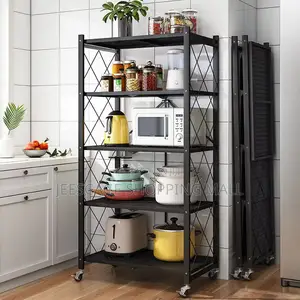 5-Tier Foldable Metal Storage Shelving Unit.