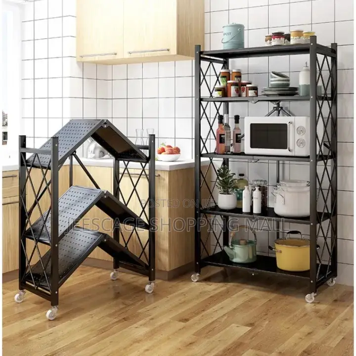 5-Tier Foldable Metal Storage Shelving Unit.