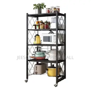 5-Tier Foldable Metal Storage Shelving Unit.