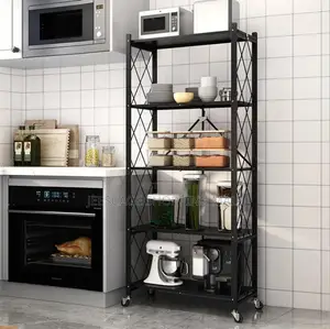 5-Tier Foldable Metal Storage Shelving Unit.