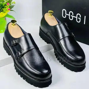Oggi Men Black Monks Trap High Sole Shoe