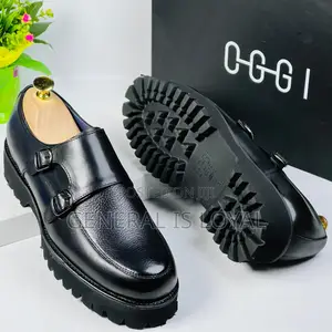 Oggi Men Black Monks Trap High Sole Shoe