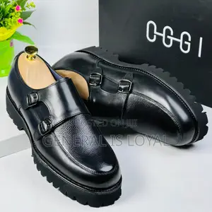Oggi Men Black Monks Trap High Sole Shoe