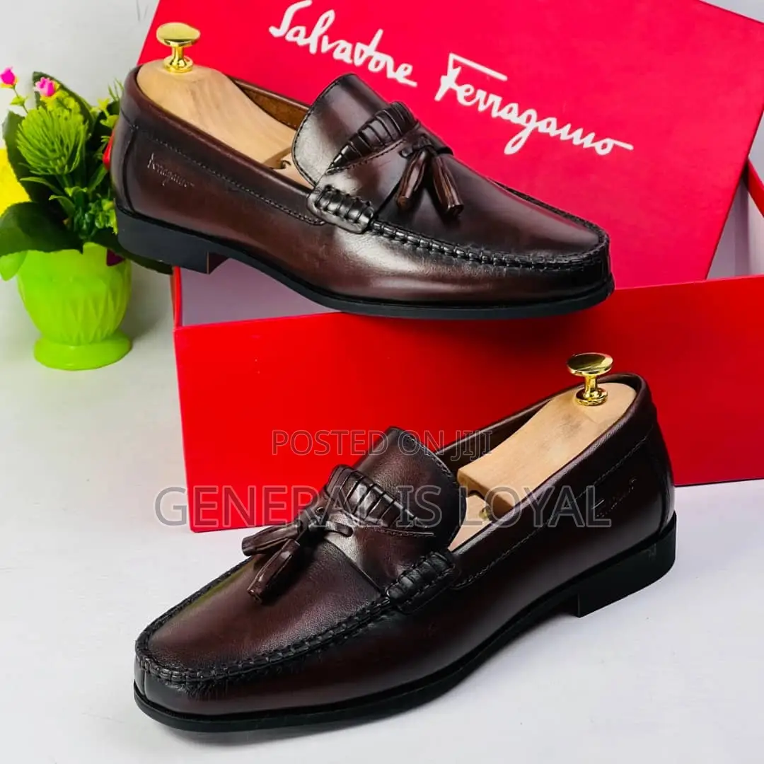 Ferragamo Men’S Leather My Bell Loafers