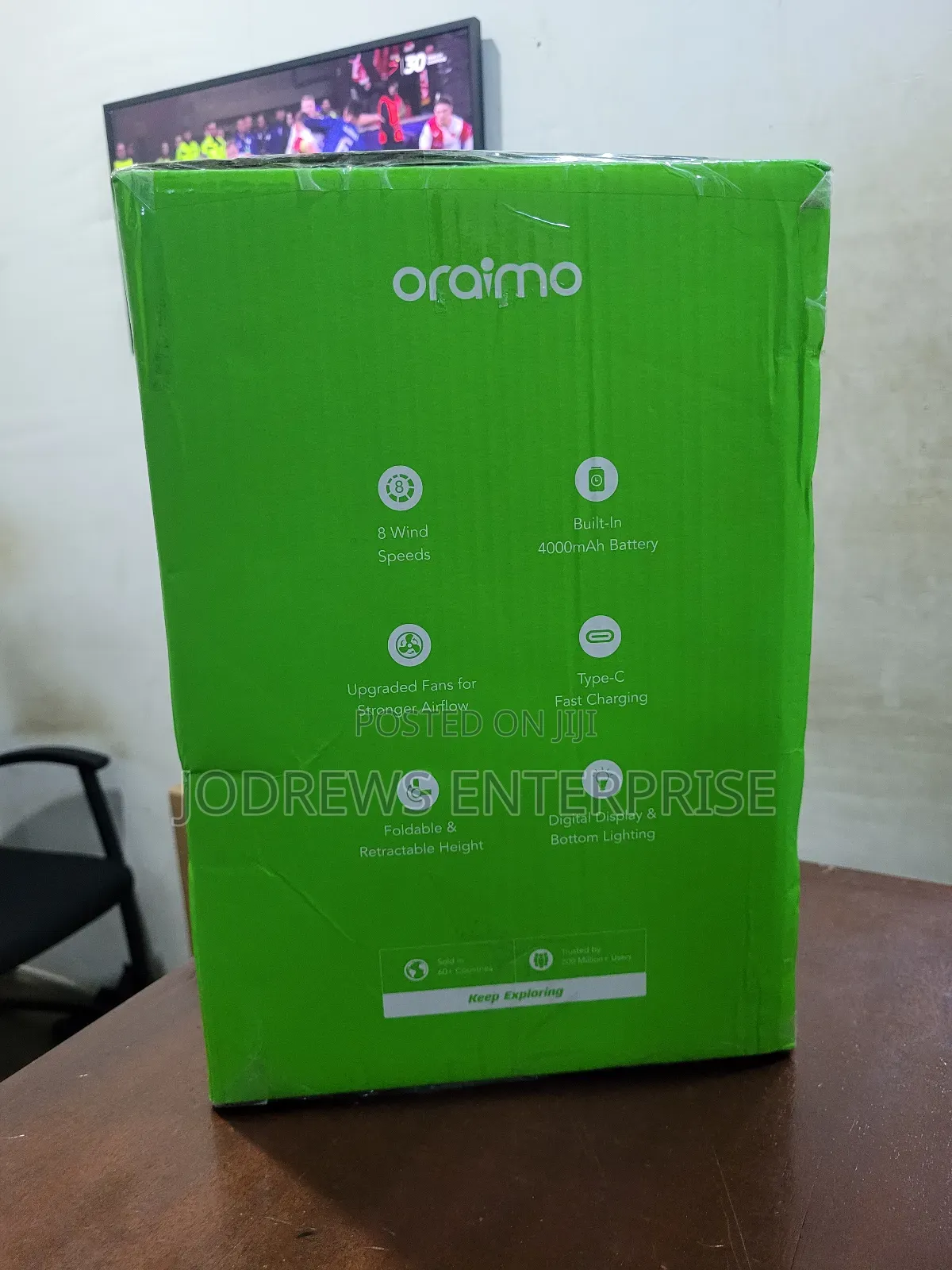 Oraimo Power Turbo 4000mah Portable Folding Fan